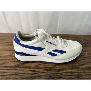 REEBOK Rewind Run Men's Size 14‎ White Blue Classic Retro Sneakers Court Style